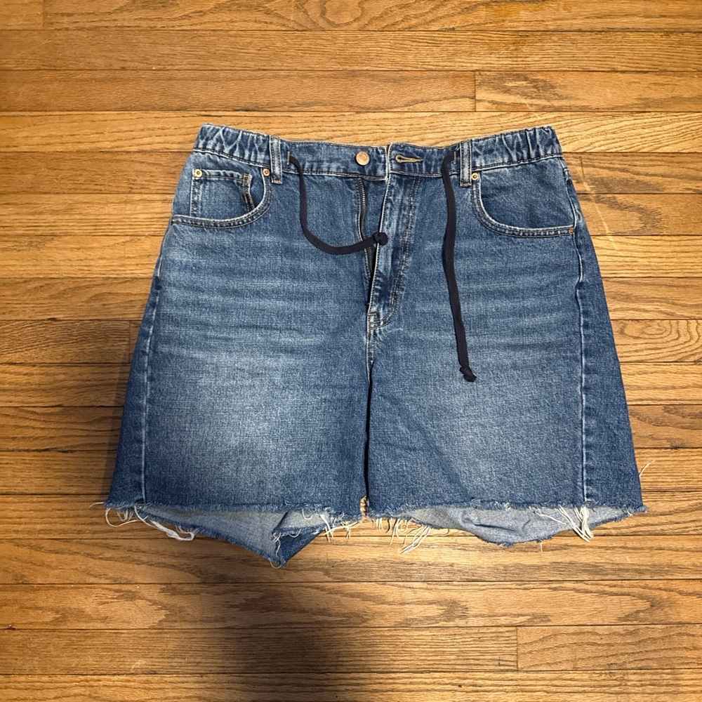 bdg pull on baggy denim shorts